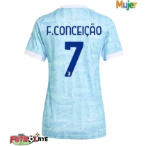 Camiseta Juventus Francisco Conceicao #7 Visitante Equipación para mujer 2025-26 manga corta